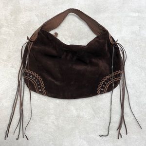 Authentic Juicy Couture brown suede hobo handbag